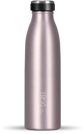 720°DGREE Edelstahl Trinkflasche “milkyBottle” - 500ml - Perfekt für Kinder, BPA-Frei, Auslaufsicher, Kohlensäure geeignet - Kleine Thermosflasche für Sprudel, Sport, Schule, Fitness