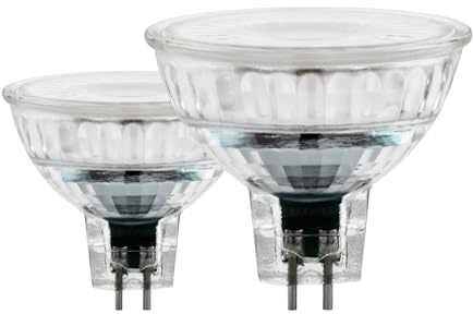 EGLO GU5, 3 Lampe 2er-Set, 2 LED-Reflektor Spots, Reflektorlampen | je 4,5 Watt (entspricht 35 Watt), 350 Lumen, Leuchtmittel warmweiß, 2700 K, Glühbirne MR16, Ø 5 cm
