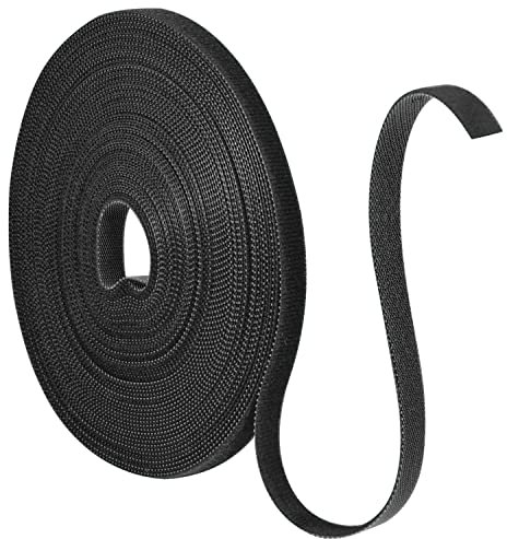 15m x 10mm Fascette Fermacavi, Fascette Cavi Riutilizzabili Cable Management Fascette a Strappo per Organizzatore Cavi Casa Ufficio (Nero)