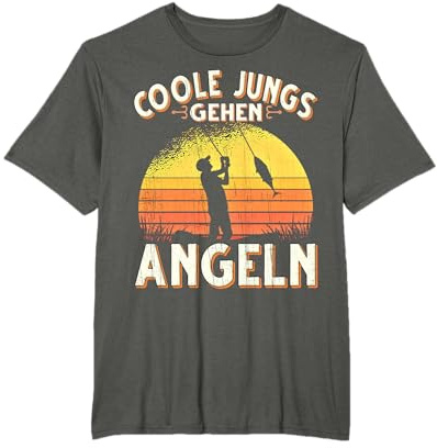 Coole Jungs Gehen Angeln Fischen Angler T-Shirt