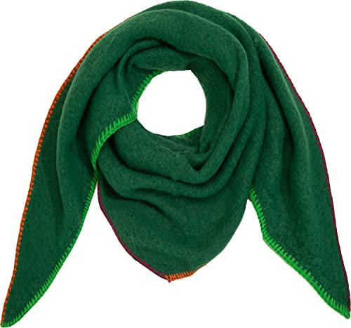 Ever Bloom Damen Schal XXL, Flauschige Weiche Dreieck Schale, Poncho, Dreieckstuch Strickschal Halstuch für Frauen und Mädchen Lang Kuschelig, Einfarbig 190 * 80 cm, Schal Farben:Grün New