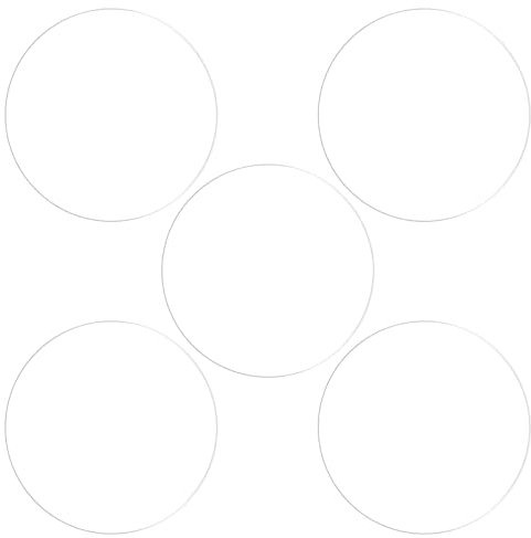 sourcing map 5pcs Watch Glass Screen Protectors 50mm Soft PET Anti-Fingerprint High Definition HD Clear Round Smartwatch Screen Protection Film (for Flat Screen)