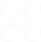 sourcing map 5pcs Watch Glass Screen Protectors 50mm Soft PET Anti-Fingerprint High Definition HD Clear Round Smartwatch Screen Protection Film (for Flat Screen)