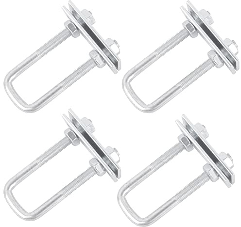 Perno En U 4 Piezas Tornillos en U Perno en U Cuadrado M8 Pernos En U para Reparación Barcos Remolque Fijación De Tuberías