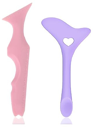 YEJAHY 2 Stück Eyeliner Schablonen - Silikon Eyeliner Werkzeug mit Beauty Lineal und Winged Aid Tool für Anfänger