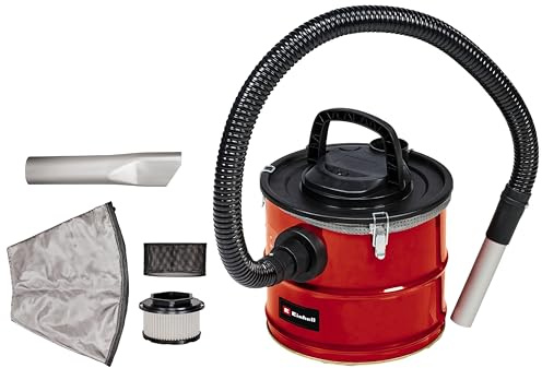 Einhell Aschesauger TC-AV 1718 D (1.200 Watt, Saugleistung 170 mbar, 18 l Weißblech-Auffangbehälter m. Schnellverschlüssen, Feinstaubvorfilter, Filterkartusche, inkl. Fugendüse)