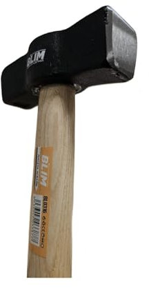 Blim Martello da falegname - Testa in acciaio al carbonio forgiato da 1 kg - Superficie di lavoro temperata - Manico in legno - Manico con forma ergonomica - Colore naturale marca