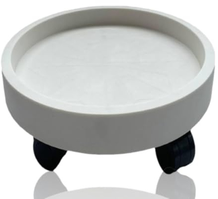 HERCHR Portavaso per Piante con Ruote Girevoli, Rotondo Mobile Carrello per Piante con Ruota Universale, Interno Esterno Carrello spostare Fiori in Vaso(20 Toughened Wheel Rest)