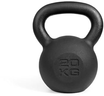 ZIRPO Kettlebell 20 kg, Kugelhantel aus Gusseisen, Kugelgewicht in 8 Varianten, Schwunghantel für Krafttraining, Workout und Profi Fitness, Schadstoffgeprüft