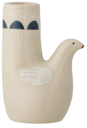 Bloomingville Trudy Kerzenhalter, Wei�, Steingut; D8,5xH11,5 cm