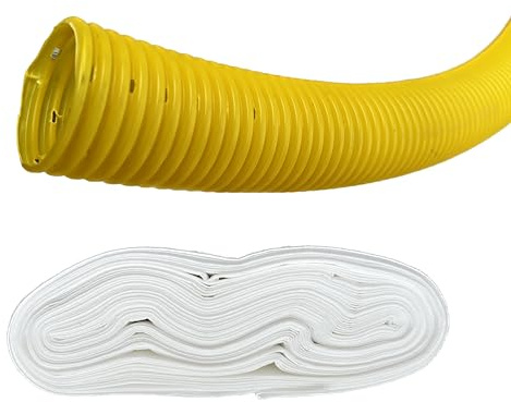 4INSTALATOR Tuyau de drainage DN50 10 m perforé avec tuyau filtrant géovlies Jaune PVC-U Système de drainage