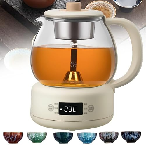 Máquinas De Té Calientes,teteras Eléctricas Tetera,Filtro De Escoria Extraíble,1l No Es Fácil De Romper Bajo Cambios Bruscos De Calor Y Frío,con 6 Tazas De Té,con 8h para Mantener Caliente