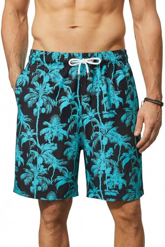 Enlision Costume Uomo Mare Costumi da Bagno Uomo Asciugatura Rapida Motivo Tropicale Hawaiano Pantaloncini Bermuda con Fodera in Rete per Piscina Surf Estive Spiaggia Vacanze Nuoto XL