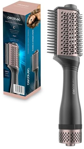 Cecotec Cepillo de Aire 5 En 1 Ceramiccare Unique Triangle. Potencia 1200W, Cabezal Cerámico, 5 En 1, Cable 360º, Tecnología Iónica, Peinados Rápidos, Sin Frizz, Estilo Profesional, Volumen Radiante