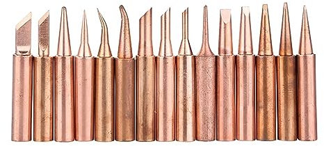 Soldering Iron Tips,Soldering Iron,15Pcs/lot Pure Copper Lead Free Soldering Iron Tips 900M-T Welding Head for 936 Soldering Station Tool Kits