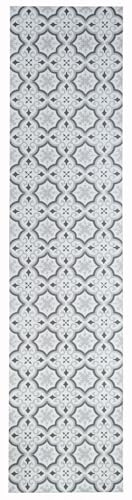 Alfombra Vinílica Hidráulica, Distintos Tamaños, Elegante, Diseño y Resistencia para Tu Espacio,Cocina, salón Comedor, Suelo PVC (60 x 150 CM, Estrella Gris)