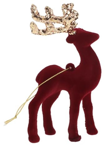 Abaodam Rentier Für Weihnachtsbaum Beflocktes Plüschornament Hängende Figur Weihnachtsbaum-anhänger Dekoratives Rentier Für Heimdekoration Partyzubehör Tischornament Weihnachtsstrumpffülle