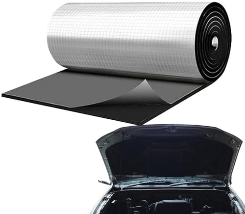 Tappetino isolante acustico per auto, 200 ml, autoadesivo, in schiuma a cellule chiuse ad alta densità, scudo termico per cappe, tetti, porte, firewall, bagagliaio e pannelli del pavimento