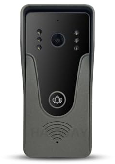 Interphones sans Fil, Système d'interphone vidéo Tuya Smart Home 7 Pouces écran Tactile Porte d'accès téléphone avec 1080P 110 ° caméra de Sonnette Filaire pour Domicile, hôpital, hôtel(R4-P356BA)