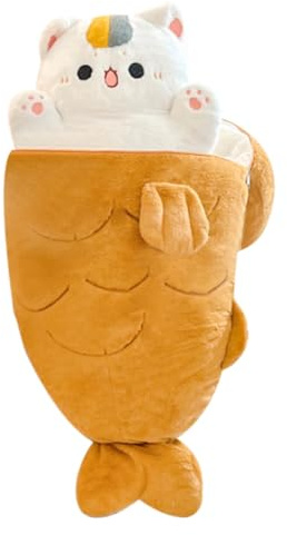 Kexpery Taiyaki Toy Detachment tecknad kattunge leksak mjuk kudde