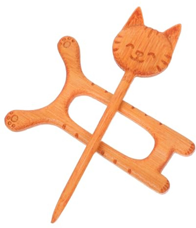 WRITWAA Broche Chat Bois pour Vêtements Insigne Décorative pour Pull et Châle Pince Mignonne Motif Animal
