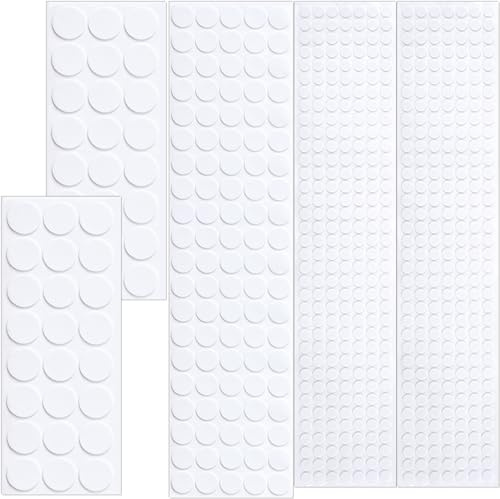 SmallCat 456 Pcs Round Small Felt Furniture Pads, White (0.39, 0.78, 1.18)