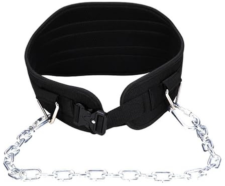 SXRQ Gewichthebergürtel mit Kette, Gewichthebergürtel mit Stahl, für Klimmzüge, Fitnessstudio, Workout, Gewichtheben, Taillengürtel
