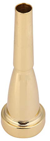SEAFRONT Embouchure de Trompette, Matériau en Cuivre, Conception de Tête de Balle Confortable, Taille 3C pour Musiciens (GOLD)