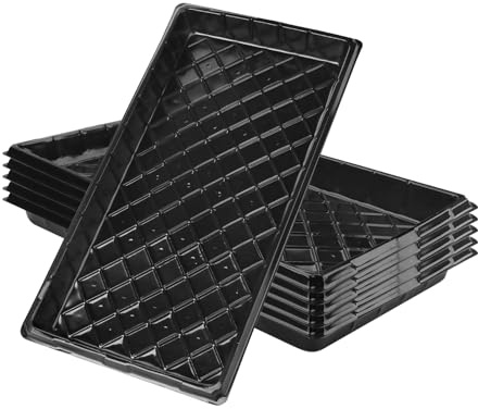 Lishang 6 Pièce 54.2 x 28 x 4.5 cm Barquette Bac a Semis Potager Plateau Bacs à Semis Réutilisable Plateau de Culture pour Plantes Germination Potager et Balcon