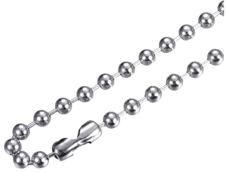 AMENGJ Kugelkette Edelstahl-Kugelkette for DIY-Anhänger-Halsketten, Bastelzubehör(4mm)