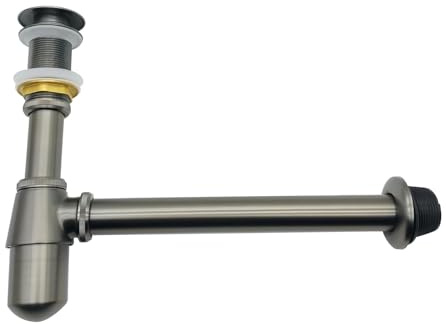 YWJFSA Siphon Lavabo avec Bonde Clic Clac,Anti Odeur,Siphon Evier Cuisine Gain de Place,Niversel de 1 1/4 Pouces