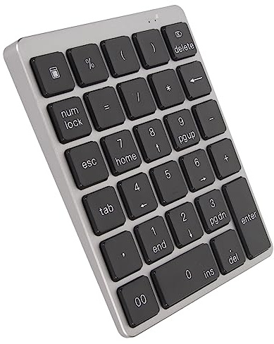 BONKZEBU Mini Tastiera Numerica Sottile 28 Tasti Ingresso Numerico Portatile BT Cablato per Utenti e (#1)