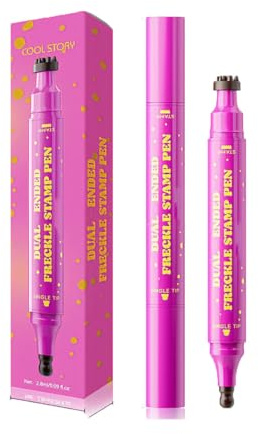 HQRKOTM Stylo tampon taches de rousseur marron 2 en 1 embout gourde effet naturel réaliste waterproof longue tenue
