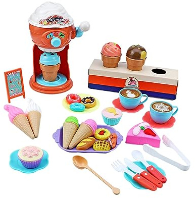 Sharplace Juego de 38 Juguetes de, Juguetes de Cocina para Juegos de Imitación, Juguete Preescolar, Juguete Educativo de Desarrollo Temprano, Máquina Par