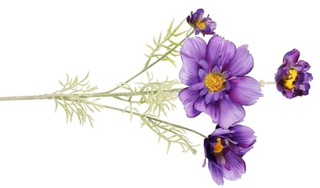 Yosoo Health Gear Artificiell Galsang Blomma Lång Stjälk Simulerad Siden Blomma 83 Cm 4 Gafflar Bleknar Resistenta Detaljerade Kronblad för Hemfest Bröllop Vardagsrumsinredning (Lila Blå)