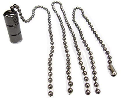 Penbrice Interiors Gun Metal Bathroom Light & Fan Cord Pull Weight Black Nickle