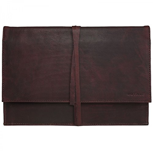 ROYALZ Lederhülle für Apple MacBook Pro 13 2016/2017 Ledertasche (Retina Display 13,3 Zoll) Tasche Schutz Hülle Cover Schutztasche Schutzhülle Case Sleeve Leder, Farbe:Braun