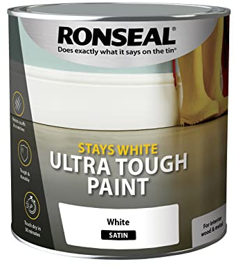 Ronseal Stays White Ultra Tough Pure Brilliant White Paint for Wood an