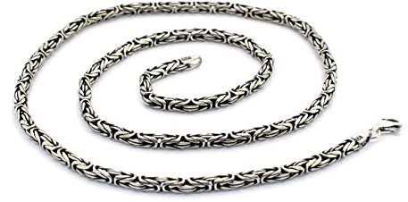mysilverworld Massive 925 Sterling Silber Herren Königskette Königskette Rundkette Halskette