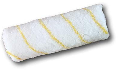 Manchon Polyamide anti-goutte rayé jaune | Lot de 3 recharges | Pour montures à vis sur axe Ø 8 mm | Rouleau largeur 180 mm | Sols murs plafonds façades grandes surfaces | Kibros IB478_180x3