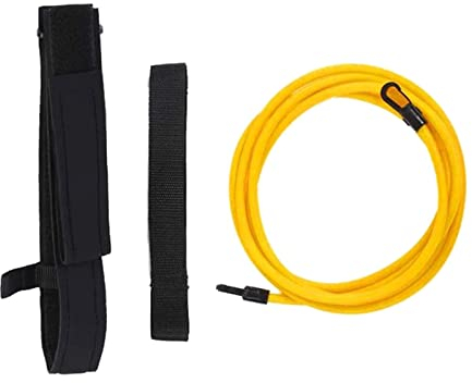 Perfeclan Schwimmtrainer, Einstellbarer Schwimmwiderstandsgürtel für den Pool, Langlebiges Schwimmband Schwimmtrainingsband für Schwimmtraining, Gelb 10mm