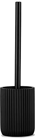 ESCOBILLA RESINA NEGRO MATE Ø9,5x36cm ANDREA HOUSE