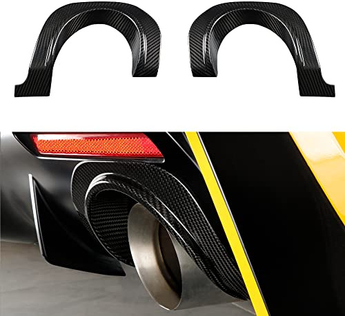 JSWAN Real Carbon Fiber Tail Throat Upper Trim Cover Fit for Toyota Supra GR A90 A91 MK5 Exhaust Muffler Tail Pipe Upper Trim Cover Accessories
