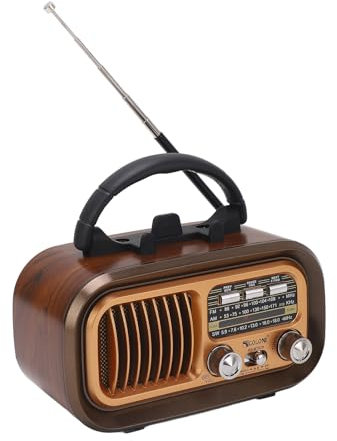Tragbarer Vintage-Bluetooth-Radio-Lautsprecher mit 3 Bändern für den Innen- und Außenbereich (RXBT628)