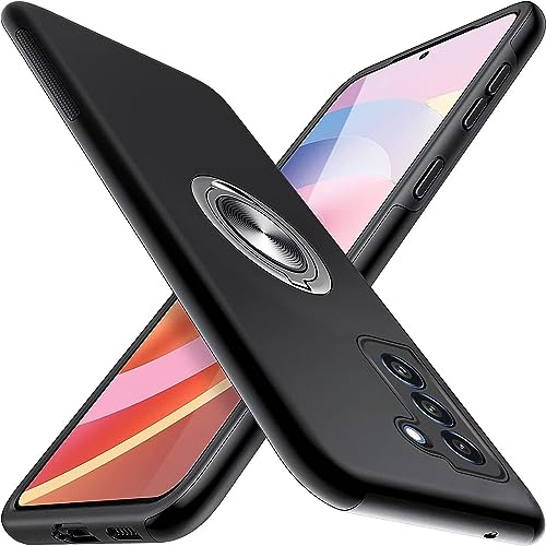 Kaywzo Fodral för Samsung Galaxy S21 5G,Utomhus Mobilskal med Magnetiskt Osynligt Fäste,Dubbelt Skydd Kvalitet Mjuk TPU Ram och Hård PC ShockProof Phone Cover Case,Svart