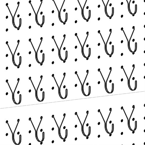 Acfthepiey Crochets pour Panneaux PerforéS, Crochets en J Noirs pour Accrocher des, des Articles de Vente au DéTail, S'Adaptent à Panneaux PerforéS 1/8 Po 3/16 Po, Paquet de 40