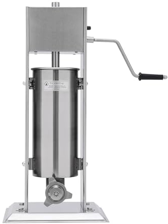 YZRDCXM Commercial Manual Churro Maker, 5L Vertical Stainless Steel Spanish Churrera Machine with 4 Nozzles,Donuts Making Machine, Refillable Jam, for Restaurants Cafeterias Bakeries Kiosks