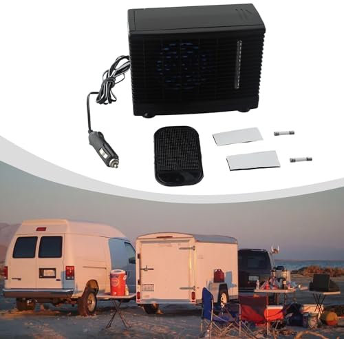 Car Air Conditioning Fan, 12V Portable Car & Home Air Conditioning Cooler, Air Conditioner Portable Car Cooler Cooling Fan Water Ice