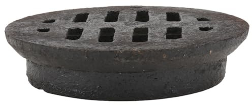 Veemoon Siphon De Sol En Fonte Couvercle, Grille Ronde CréPine En MéTal éVier Siphon Couvercle De Vidange D'ÉGout Connecte La Grille De TranchéE ExtéRieure De TranchéE Pour IntéRieur ExtéRieur (6.2in)