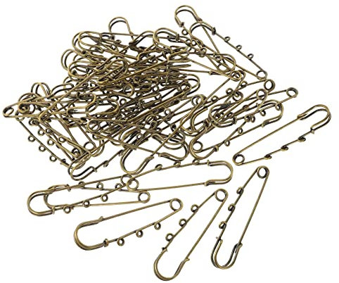 ULDIGI 50stücke Anstecknadel Aus Legierung Mit Löchern Für DIY Broschen Zum Befestigen Von Perlen Anhängern Und Fransen An Kleidung Sicherheitsnadel Für Kreationen